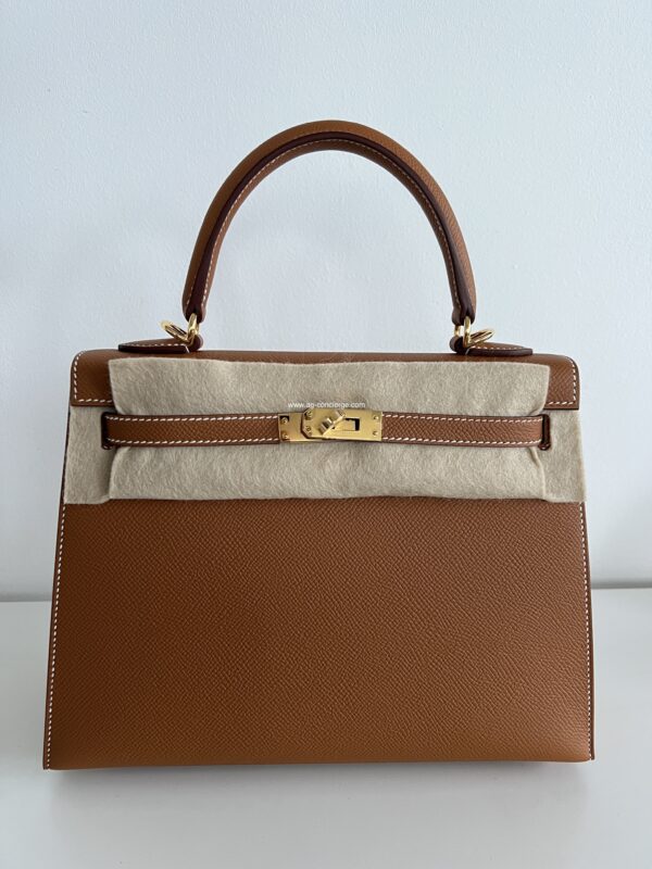 Herm S Kelly Gold Epsom With Gold Hardware Ag Concierge Fzco