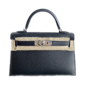 Hermès Mini Kelly 20 Black Epsom With Silver Hardware - AG Concierge Fzco