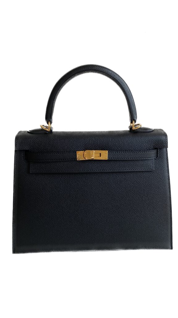 Hermès Kelly 25 Black Epsom With Gold Hardware - AG Concierge Fzco