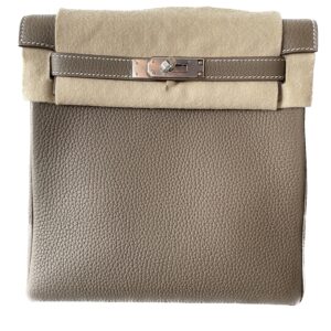 Hermès Mini Kelly 20 Gris Agate Ostrich With Silver Hardware - AG