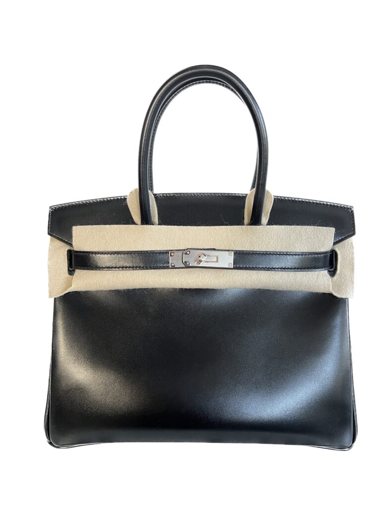 HERMES ボックス 楽天市場】エルメス バーキン 30 ボックスカーフ クロ シルバー