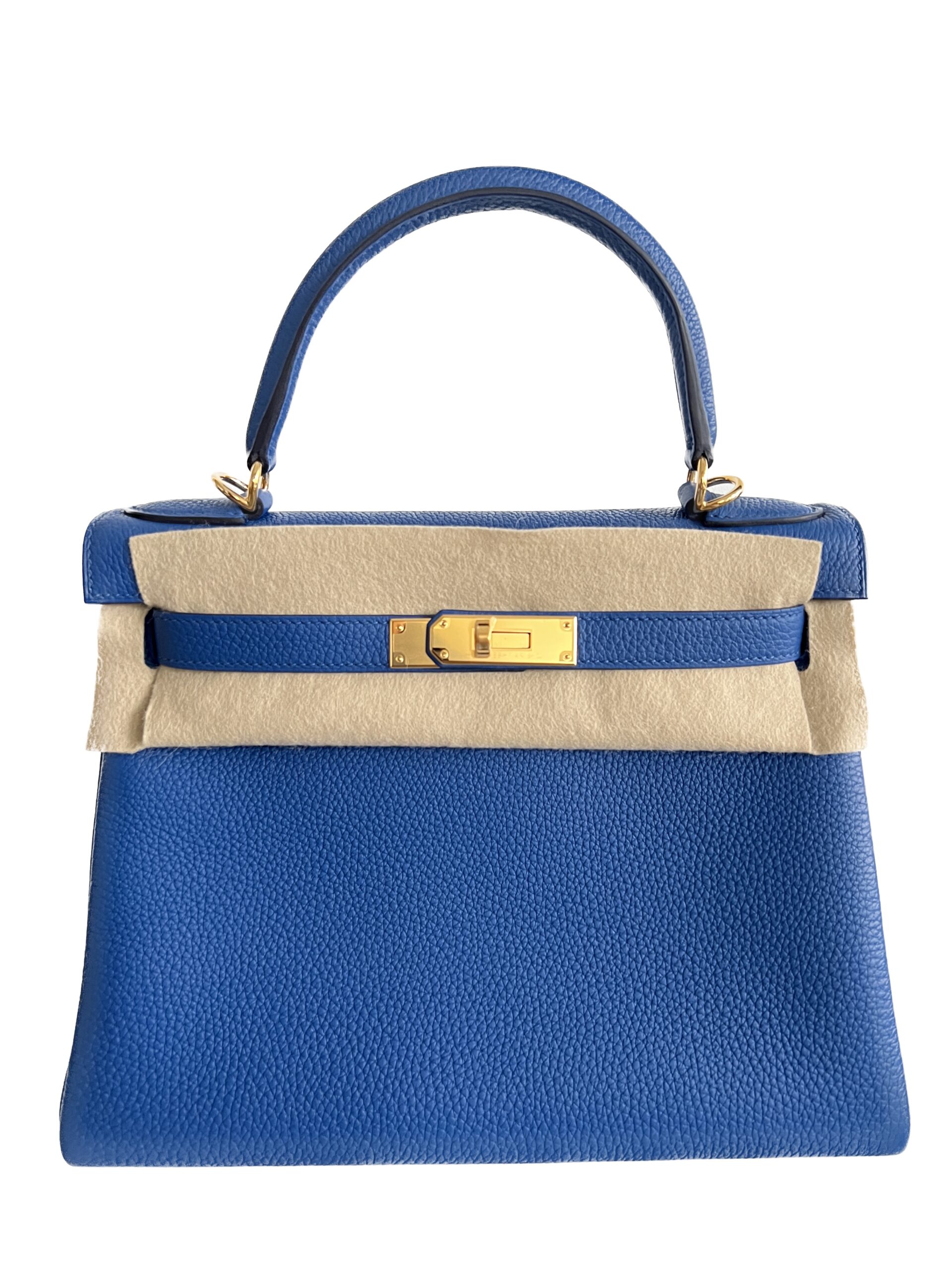Hermès Kelly 28 Blue Royal Togo With Gold Hardware