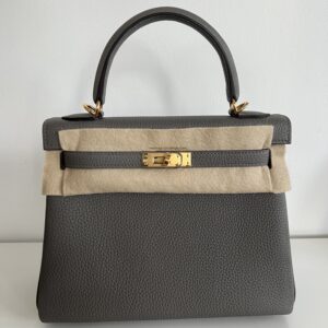 Hermes Kelly 25 Gris Mayer GHW