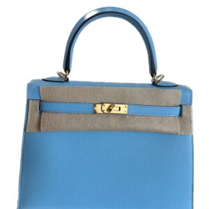 Hermès Kelly 28 Blue Royal Togo With Gold Hardware