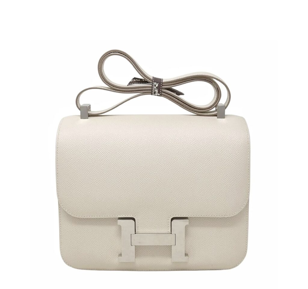 Hermès Constance 1-24 Craie Epsom With Silver Hardware with mirror