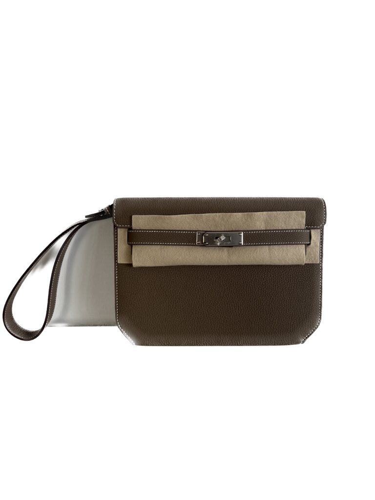 Hermès Kelly Depeche 25 Black Togo With Silver Hardware - AG