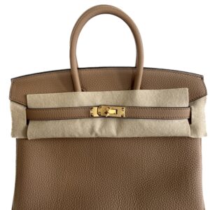 HERMES Birkin 35 Handbag Etoupe Blanc Rouge Casaque Togo Leather Special  Order