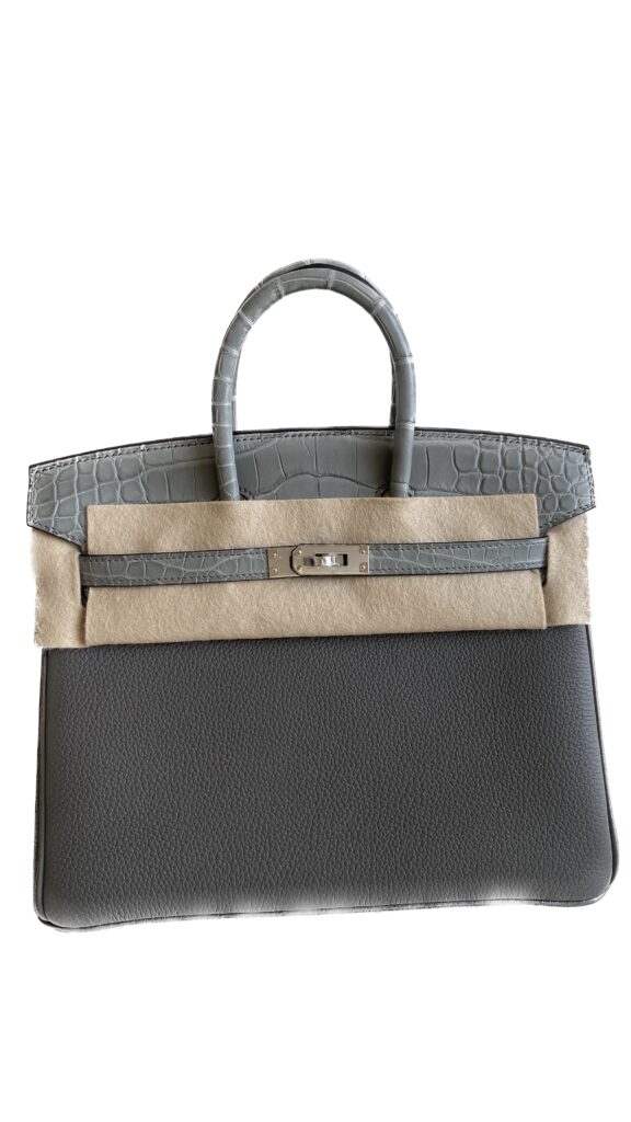 Hermès Birkin 25 Touch Gris Meyer/Gris Ciment Alligator