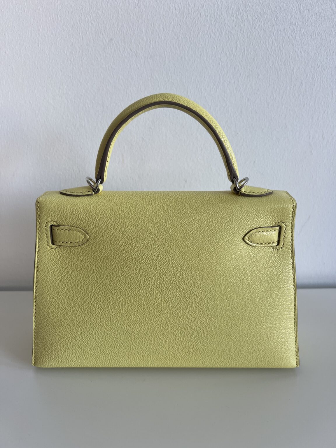 Hermès Mini Kelly 20 Limoncello Chèvre With Silver Hardware - AG ...