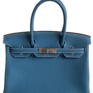 Hermes Kelly Depeche 38 Briefcase Electric Blue Gold Hardware