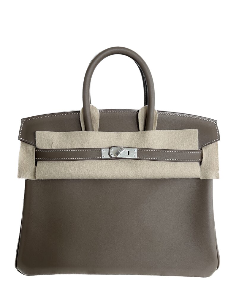 Hermès Birkin 25 Etoupe Swift With Silver Hardware - AG Concierge Fzco