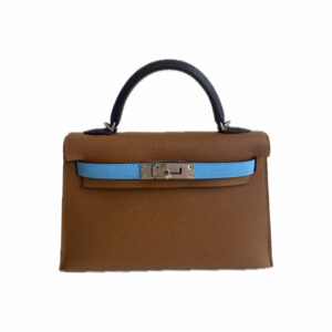 Hermès Mini Kelly HSS Gold/Celeste Epsom With Silver Hardware