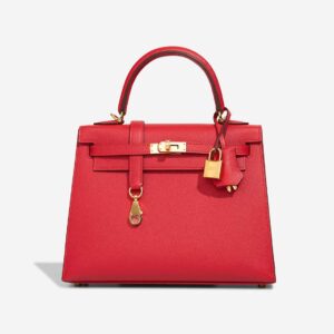 Hermès Kelly 25 Rouge Radieux Epsom With Gold Hardware