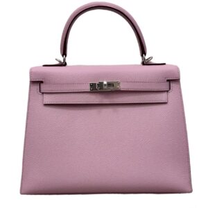 Hermès Kelly 25 Mauve Sylvestre Epsom With Silver Hardware