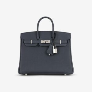 Hermès Birkin 25 Bleu Nuit Togo With Silver Hardware