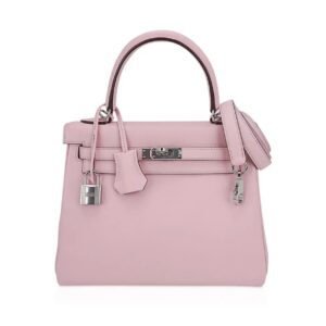 Hermès Kelly 25 Rose Sakura Swift With Silver Hardware