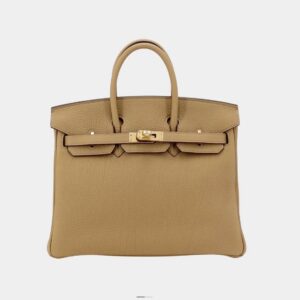 Hermès Birkin 25 Biscuit Togo With Gold Hardware