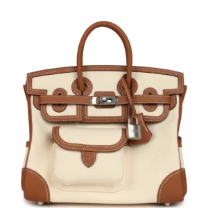 Hermès Birkin 25 Cargo Ecru/Gold Goeland/Swift With Silver Hardware